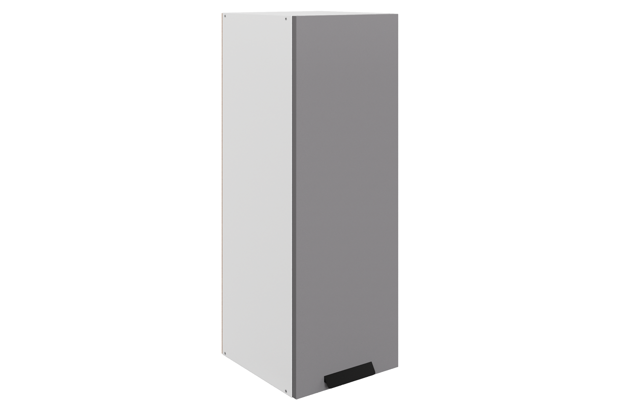 Джаз Шкаф навесной L300 H900 (1 дв. гл.) (эмаль) (белый/серый)