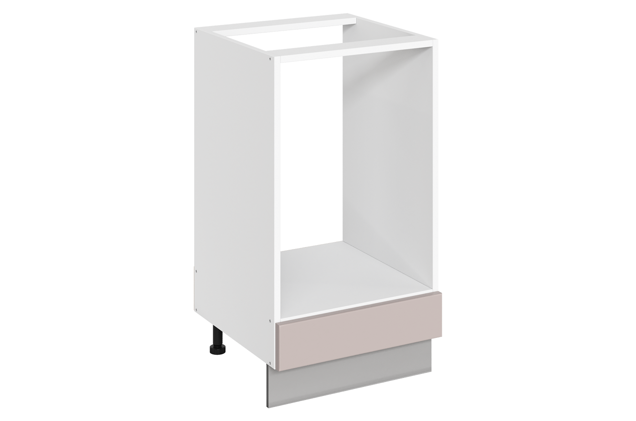 Фьюжн Шкаф рабочий под духовку L450 (1 ящ.) (эмаль) (белый/кофейный)