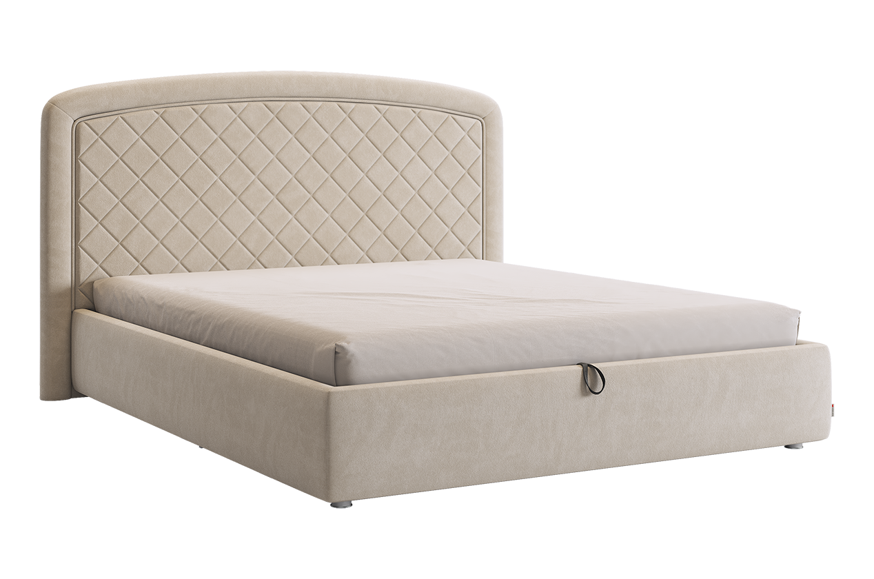 Кровать с подъемным механизмом Сильва 2 160х200 см (крем (велюр))