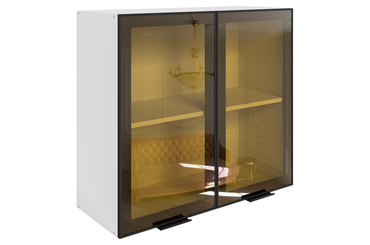 Алюм Шкаф навесной L800 Н720 (2 дв. рам.)