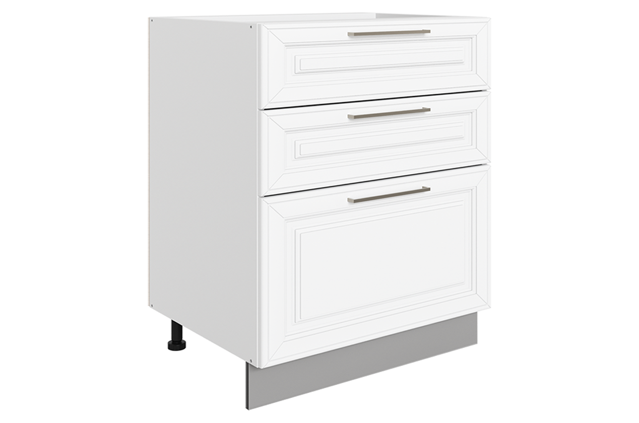 Мишель Шкаф рабочий L600 Старт (3 ящ.) (эмаль) (белый/белый)