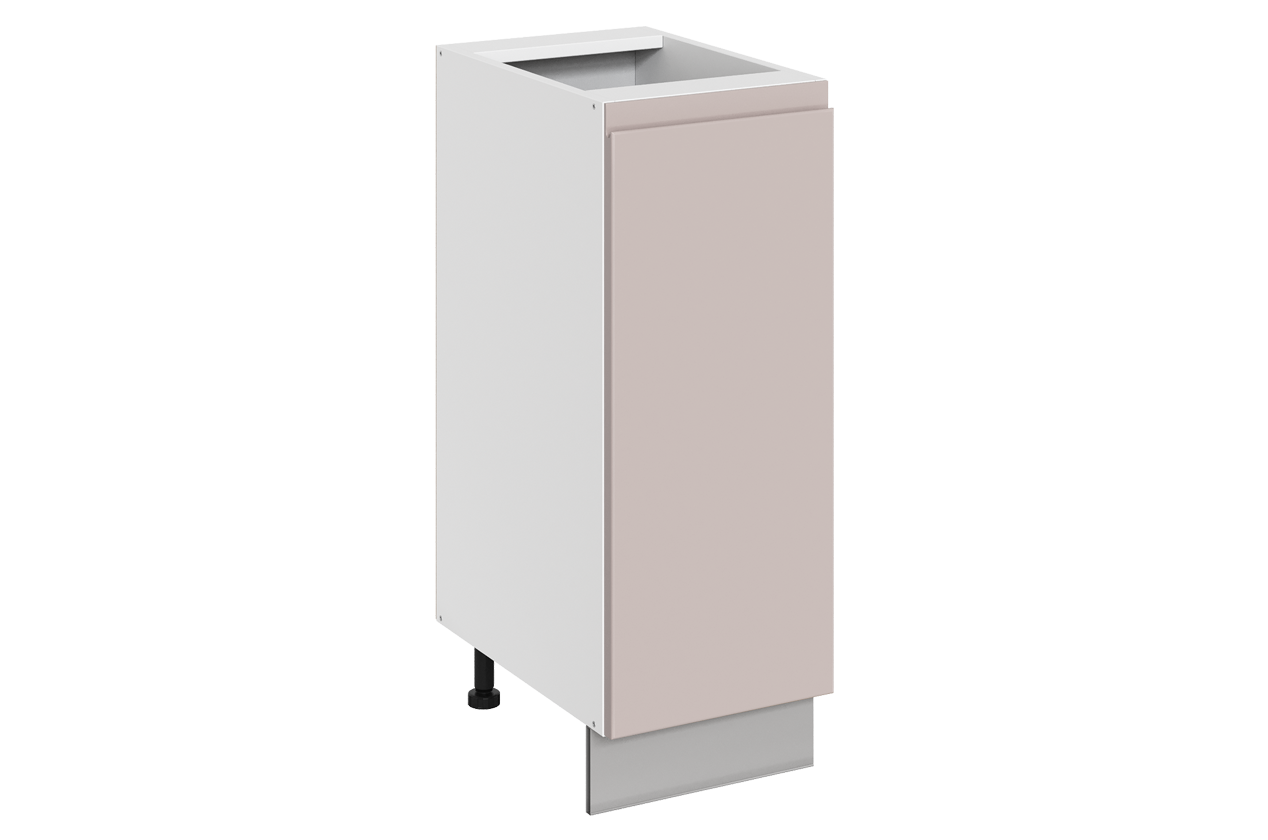 Фьюжн Шкаф рабочий L300 (1 дв. гл.) (левый) (эмаль) (белый/кофейный)