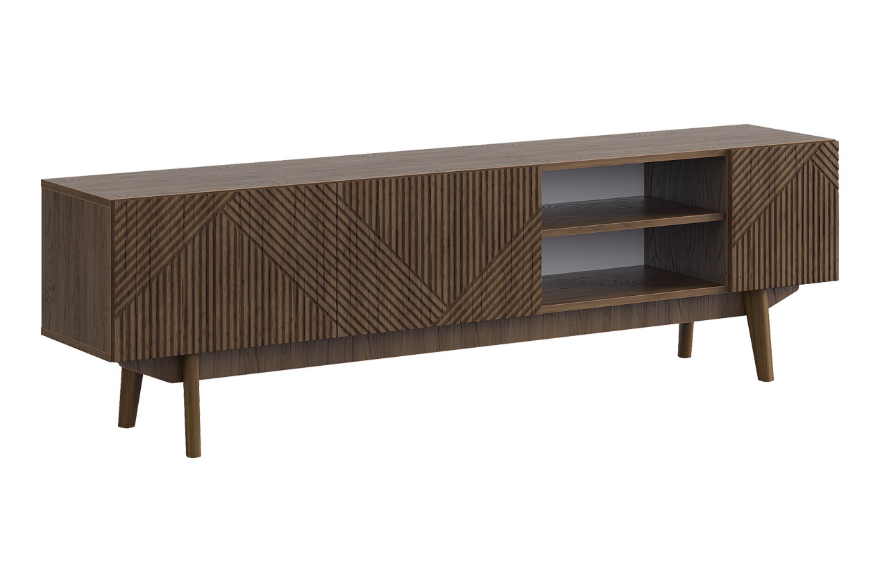 ТВ тумба 180 Мира 2 (дуб гудзон шоколадный)