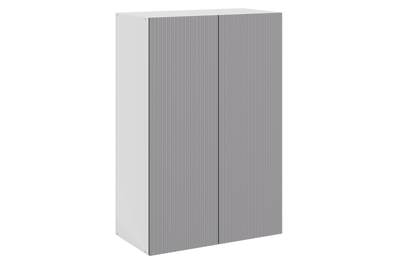 Стефани Шкаф навесной L600 Н900 (2 дв. гл.) (эмаль) (белый/серый)