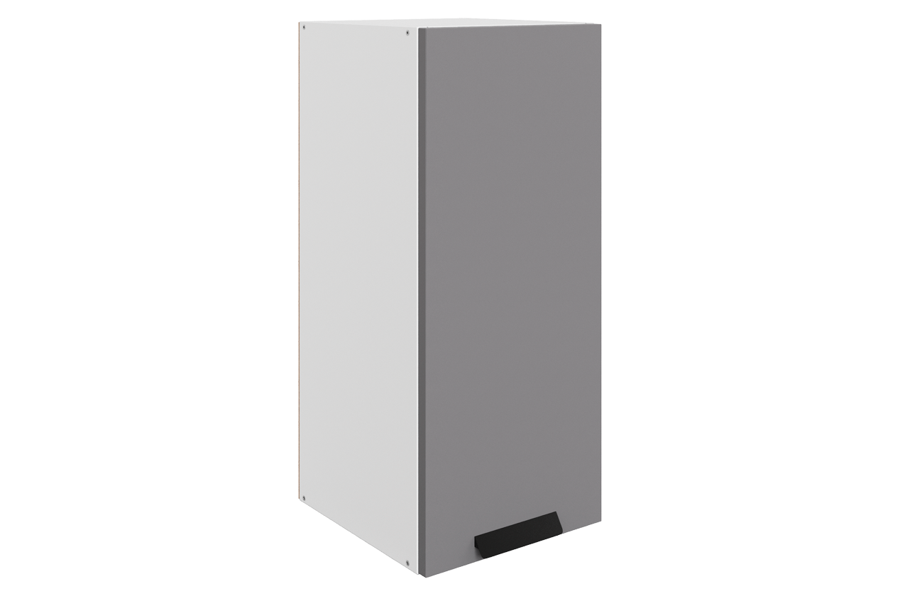 Джаз Шкаф навесной L300 H720 (1 дв. гл.) (эмаль) (белый/серый)