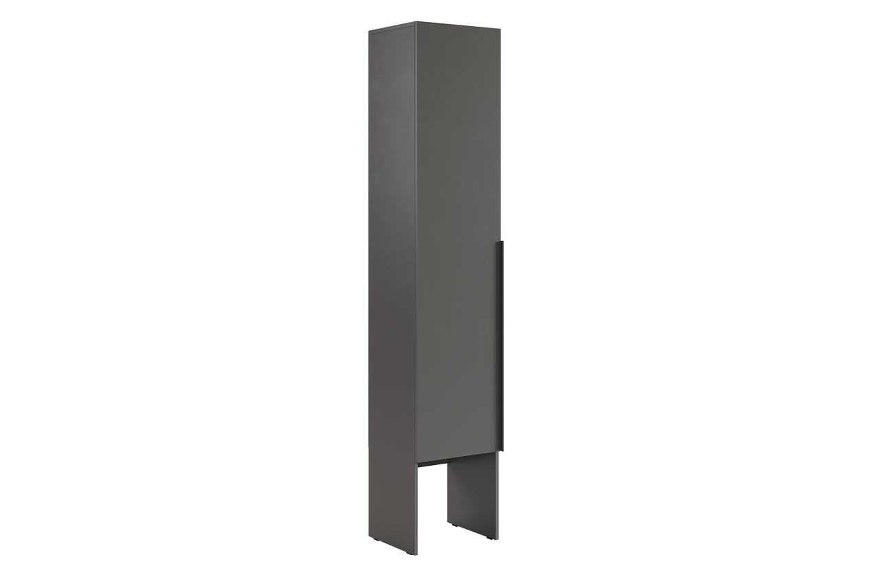 Шкаф однодверный L400 Баско (графит)