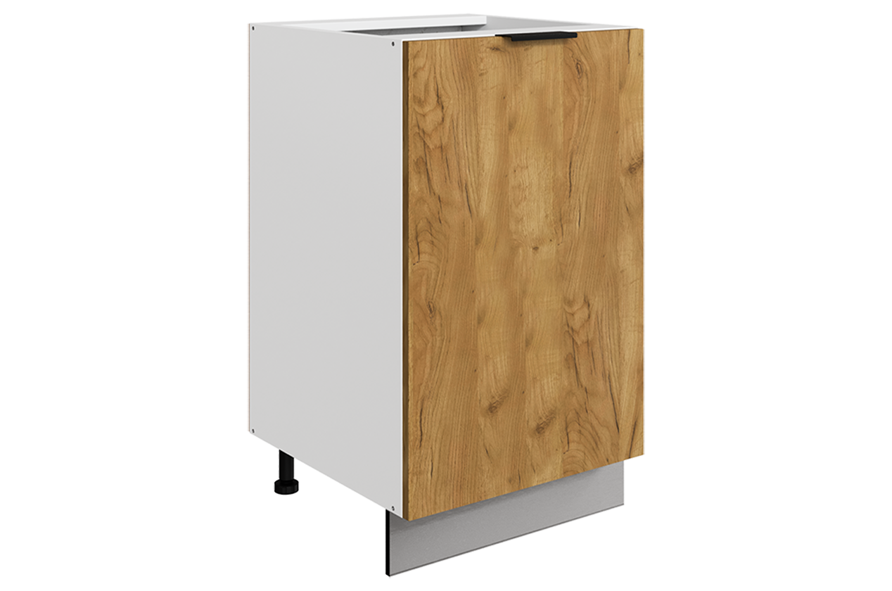 Стоун Шкаф рабочий L450 B500 (1 дв. гл.) (белый/акация светлая)