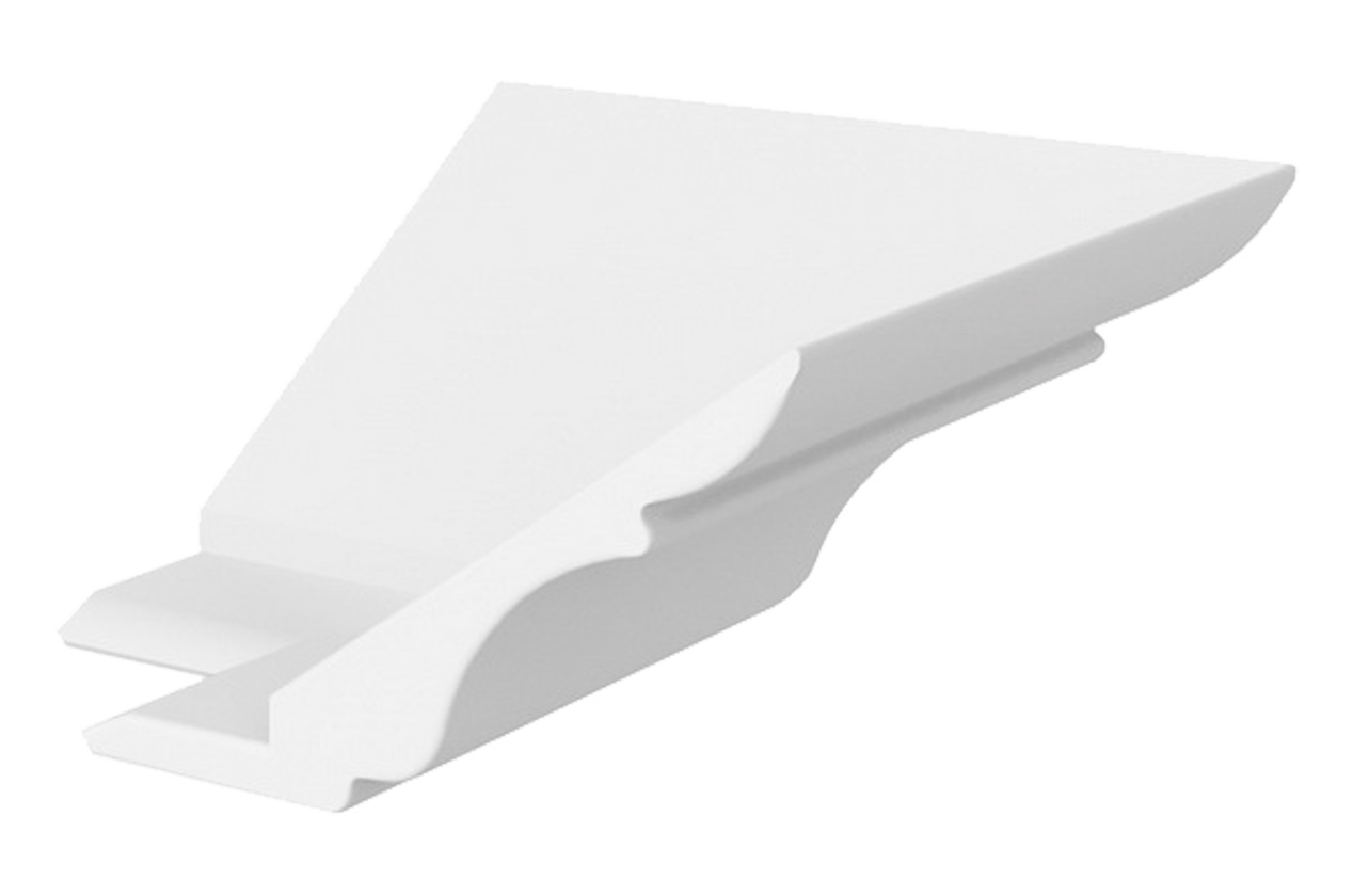 Элемент карниза концевой наружный (90 град.) Мишель (белый)