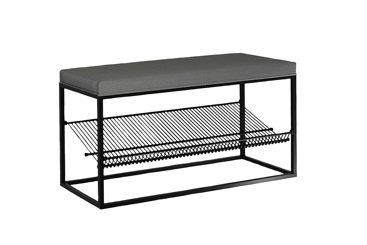 Обувница Крафт 1 (черный муар/графит)