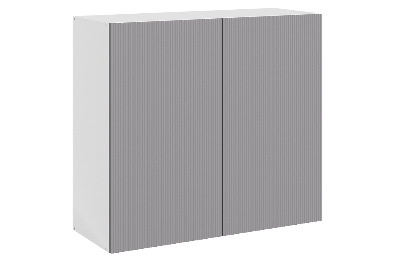 Стефани Шкаф навесной L800 Н720 (2 дв. гл.) (эмаль) (белый/серый)