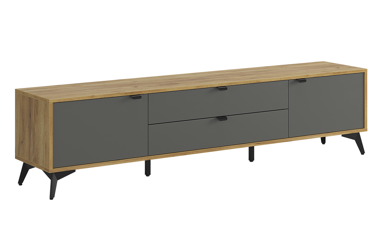 ТВ тумба 180 Марк (дуб крафт золотой/графит)