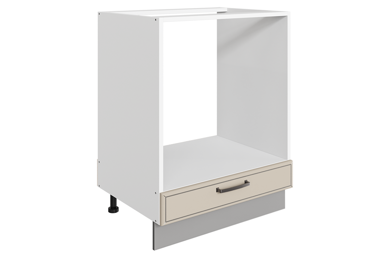 Атланта Шкаф рабочий под духовку L600 (1 ящ.) (эмаль) (белый/сливки патина платина)