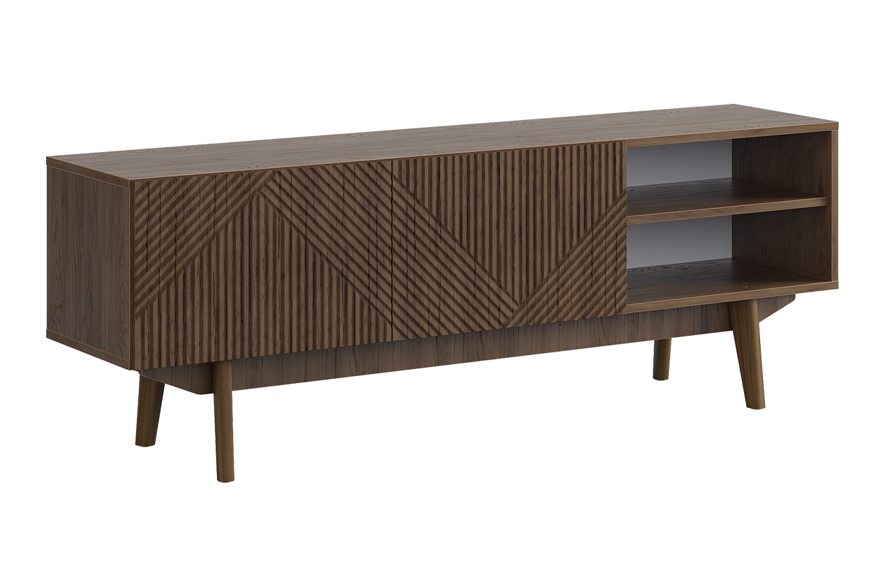 ТВ тумба 150 Мира 2 (дуб гудзон шоколадный)