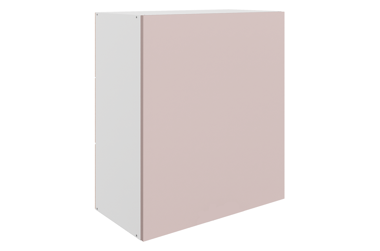 Фьюжн Шкаф навесной L600 Н720 (1 дв. гл.) (эмаль) (белый/кофейный)