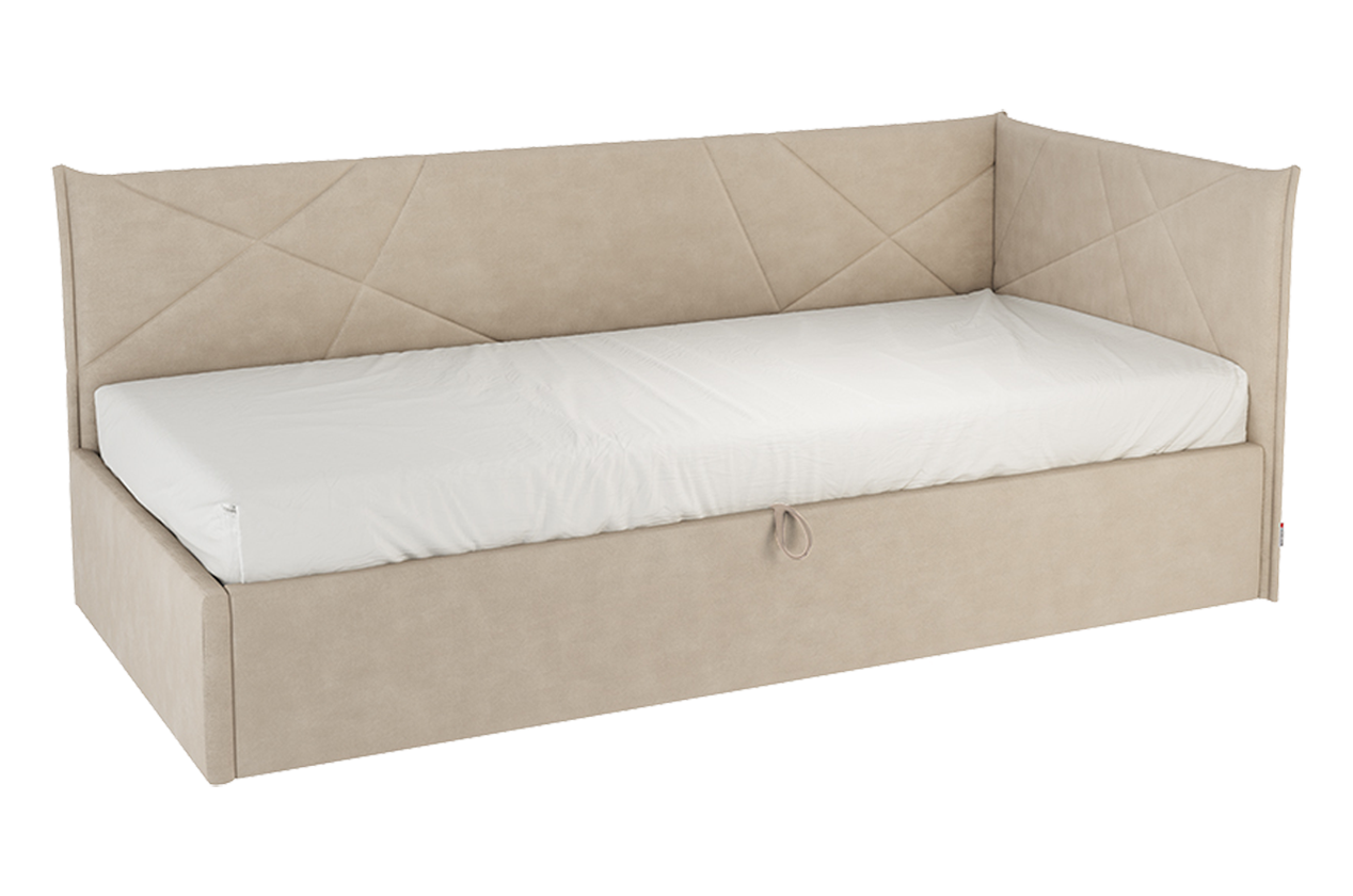 Кровать с подъемным механизмом Бест (Тахта) 90х200 см (капучино (велюр))