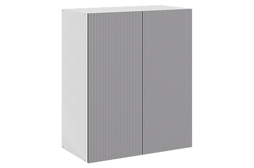 Стефани Шкаф навесной L600 Н720 (2 дв. гл.) (эмаль) (белый/серый)