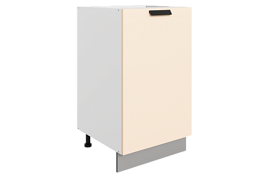Джаз Шкаф рабочий L450 B500 (1 дв. гл.) (эмаль) (белый/крем)