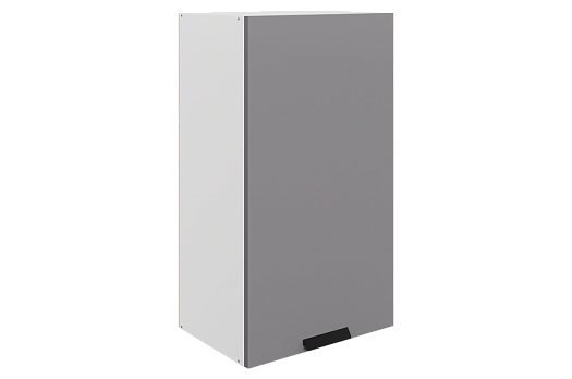 Джаз Шкаф навесной L450 H900 (1 дв. гл.) (эмаль) (белый/серый)