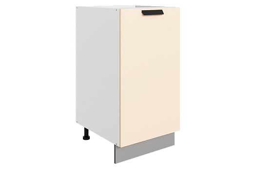 Джаз Шкаф рабочий L400 B500 (1 дв. гл.) (эмаль) (белый/крем)