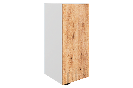 Бариста Шкаф навесной L300 Н720 (1 дв. гл.) (правый) (белый/дуб европейский матовый)