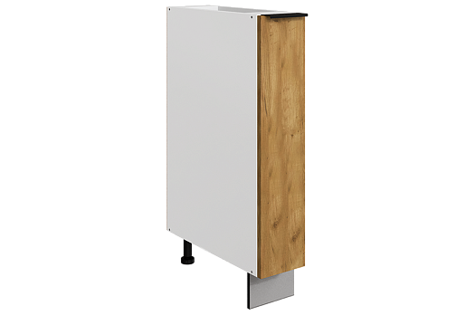 Стоун Шкаф рабочий L150 B500 (1 дв. гл.) (белый/акация светлая)