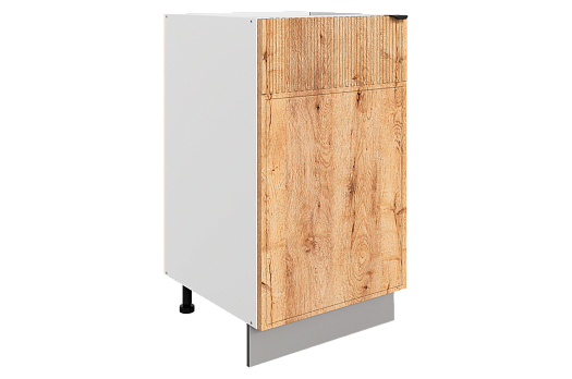 Бариста Шкаф рабочий L450 B500 (1 дв. гл.) (левый) (белый/дуб европейский матовый)