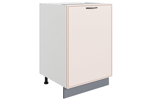 Монако Шкаф рабочий L500 (1 дв. гл.) (белый/айвори матовый)