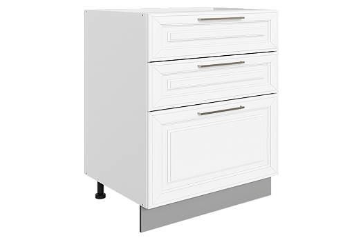 Мишель Шкаф рабочий L600 Старт (3 ящ.) (эмаль) (белый/белый)