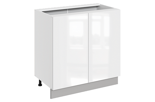 Кристи Шкаф рабочий L800 B500 (2 дв. гл.) (эмаль) (белый/белый глянец)