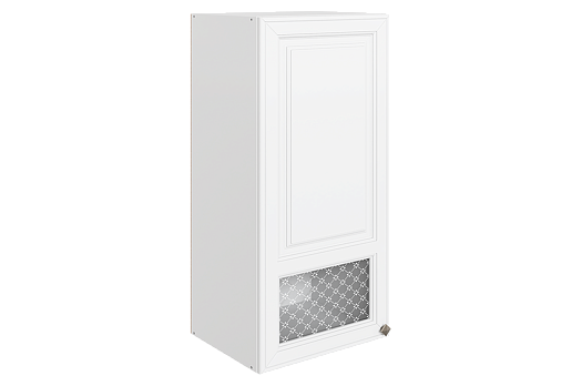 Мишель Шкаф навесной L400 Н900 (1 дв. окош.) (эмаль) (белый/белый)