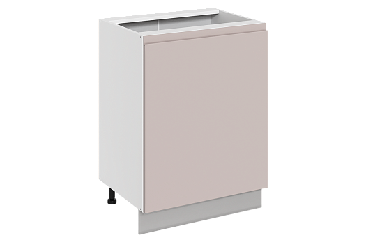 Фьюжн Шкаф рабочий L600 (1 дв. гл.) (левый) (эмаль) (белый/кофейный)