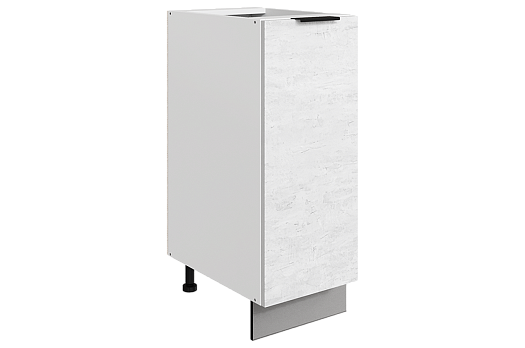 Стоун Шкаф рабочий L300 (1 дв. гл.) (белый/белая скала)
