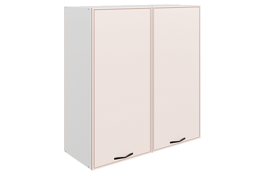 Монако Шкаф навесной L800 Н900 (2 дв. гл.) (белый/айвори матовый)