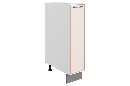 Монако Шкаф рабочий L200 (1 дв. гл.) (белый/айвори матовый)