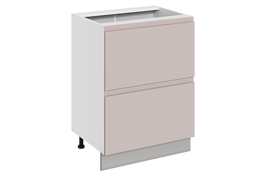 Фьюжн Шкаф рабочий L600 Старт (2 ящ.) (эмаль) (белый/кофейный)