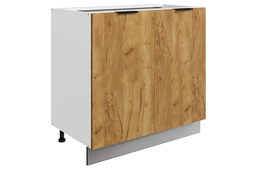 Стоун Шкаф рабочий L800 B500 (2 дв. гл.) (белый/акация светлая)