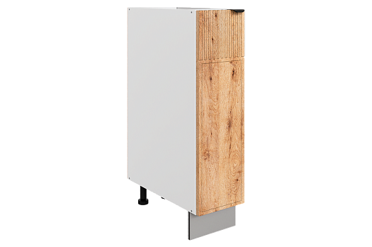 Бариста Шкаф рабочий L200 B500 (1 дв. гл.) (левый) (белый/дуб европейский матовый)