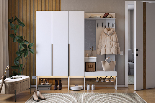Прихожая "Баско К11" (белое дерево)