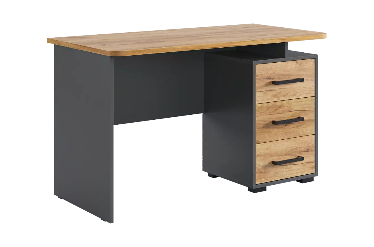 Лайт-2 Стол компьютерный 1200 (дуб крафт золотой/белый)