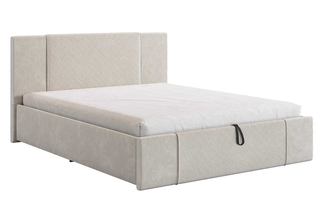 Кровать с подъемным механизмом Хлоя 160х200 см (галька (велюр))