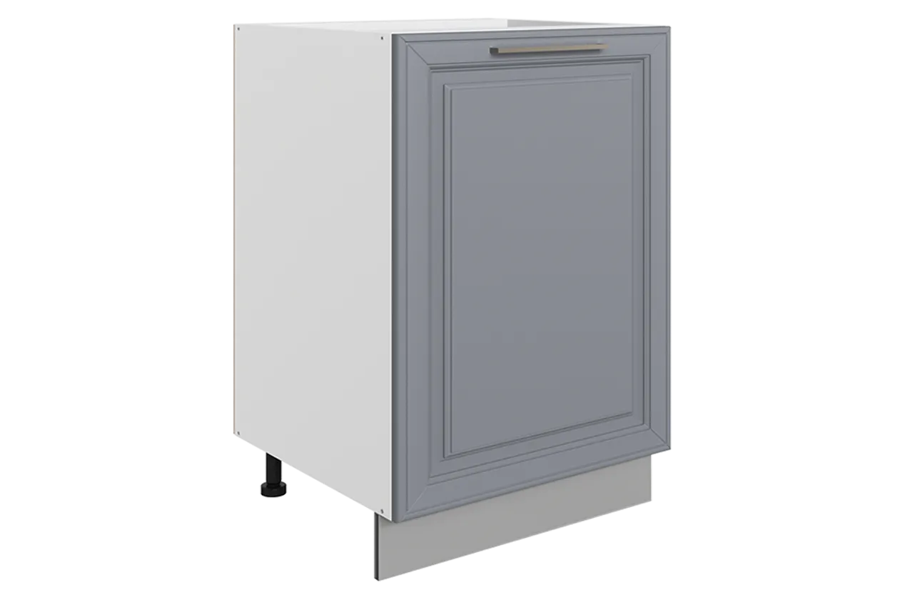 Мишель Шкаф рабочий L500 (1 дв. гл.) (эмаль) (белый/серый)