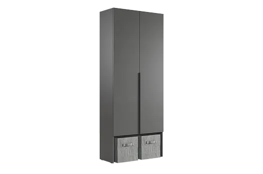 Шкаф двухдверный L800 Баско (графит)