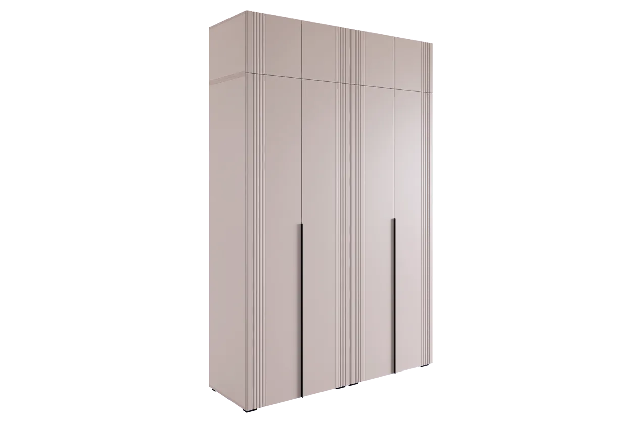 Шкаф четырехдверный "Катрин К1" (кашемир/фрапучино матовый)