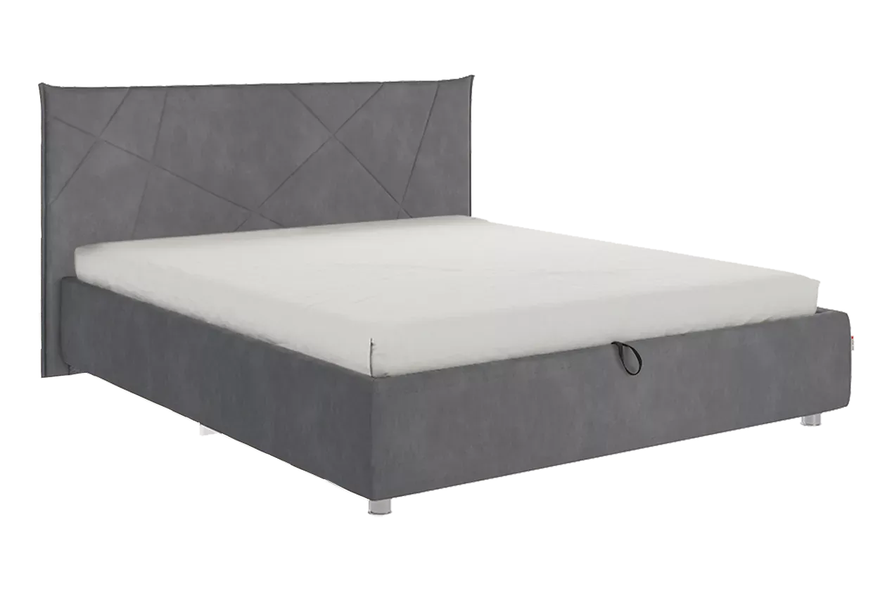 Кровать с подъемным механизмом Бест 160х200 см (графит (велюр))