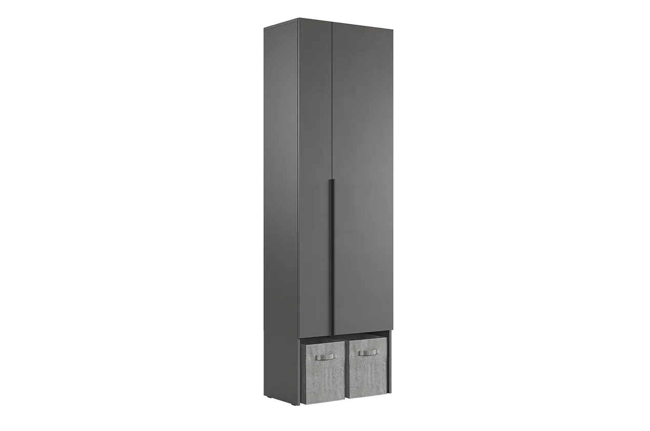 Баско Шкаф двухдверный L600 (графит)