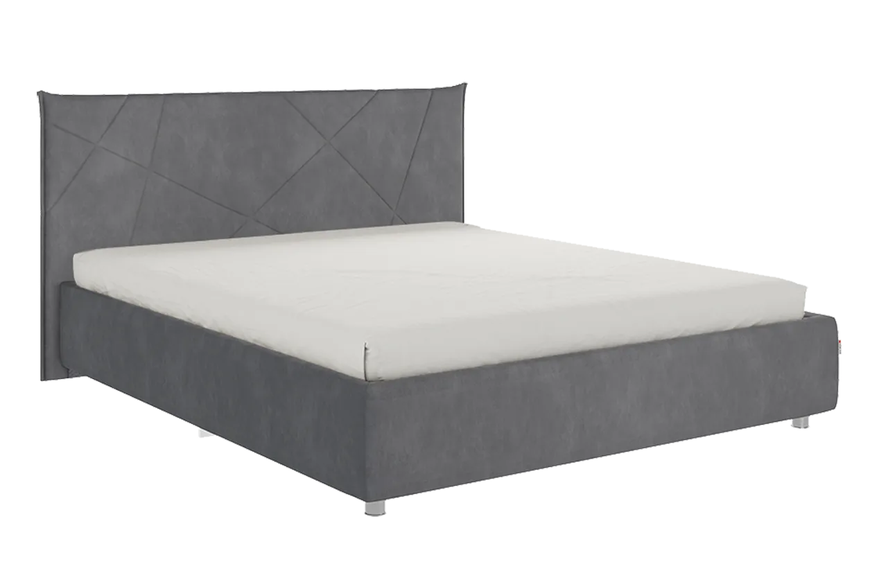 Кровать с основанием Бест 160х200 см (графит (велюр))