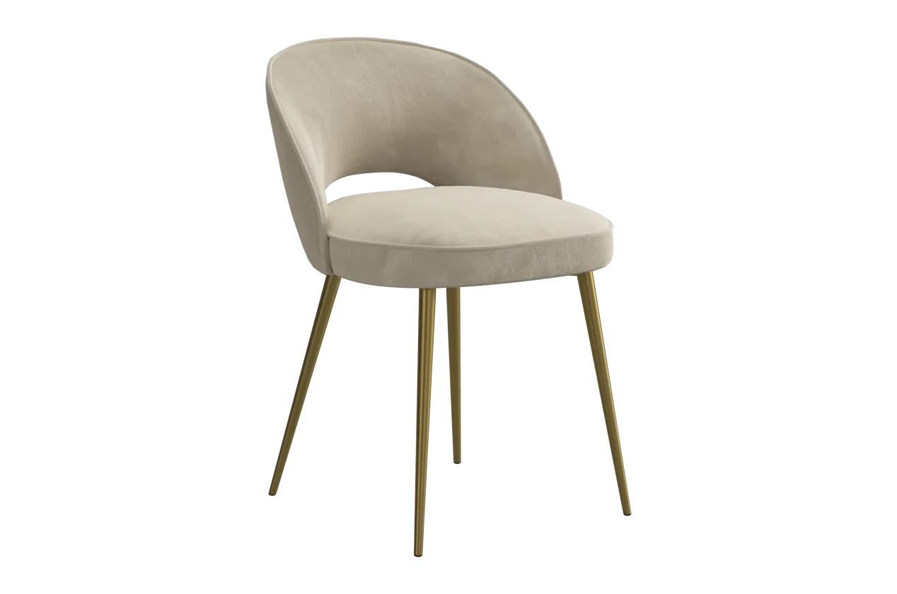 Стул Моли 2 Т1 (пломбир (велюр)/золото)