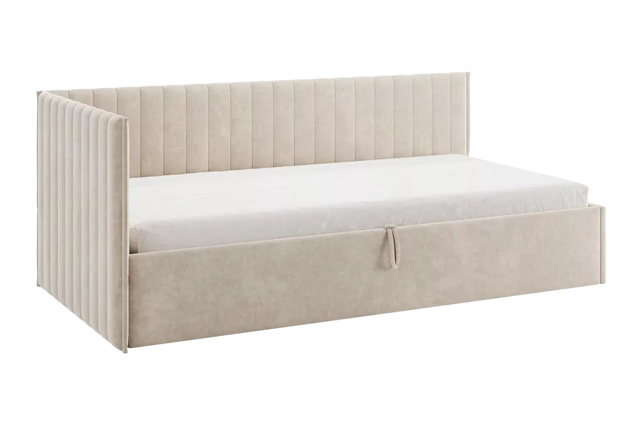Кровать с подъемным механизмом Твикс (Тахта) 90х200 см (капучино (велюр))
