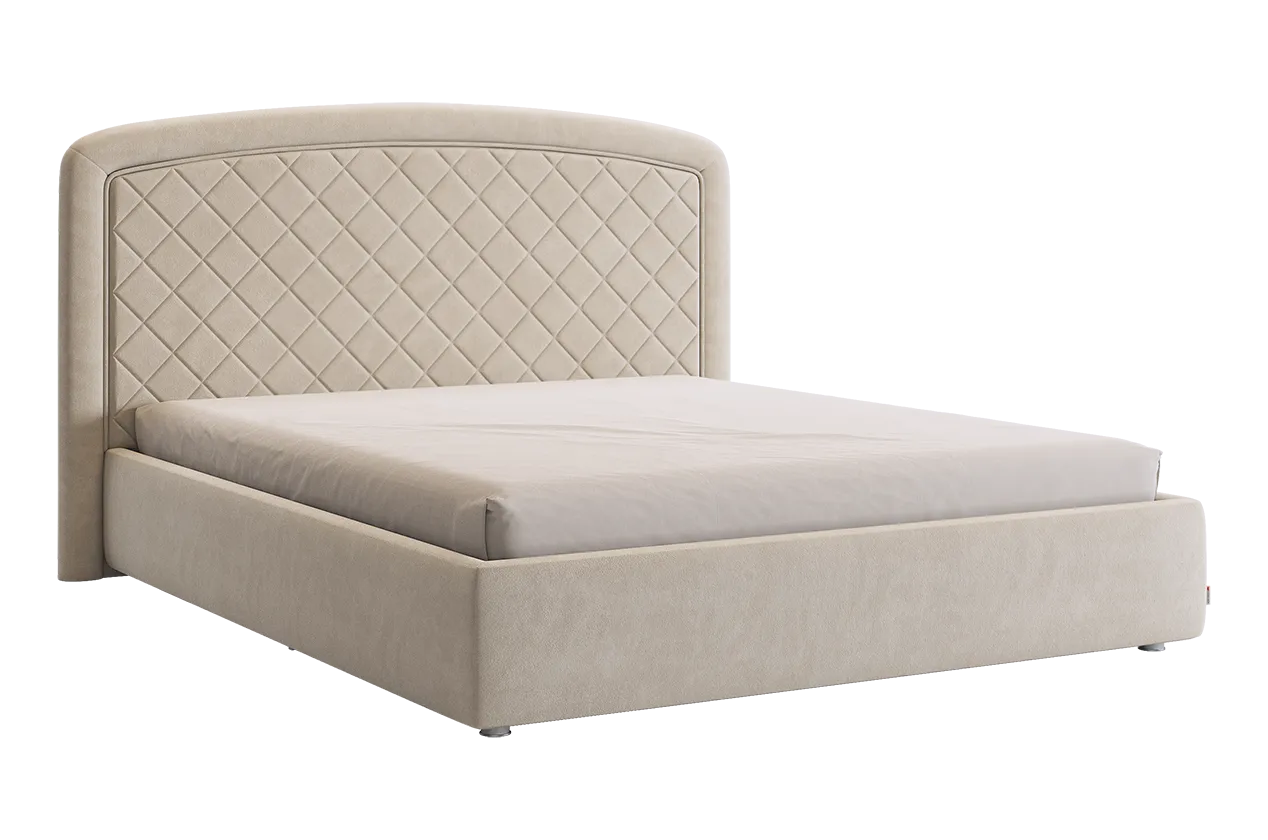 Кровать с основанием Сильва 2 160х200 см (крем (велюр))