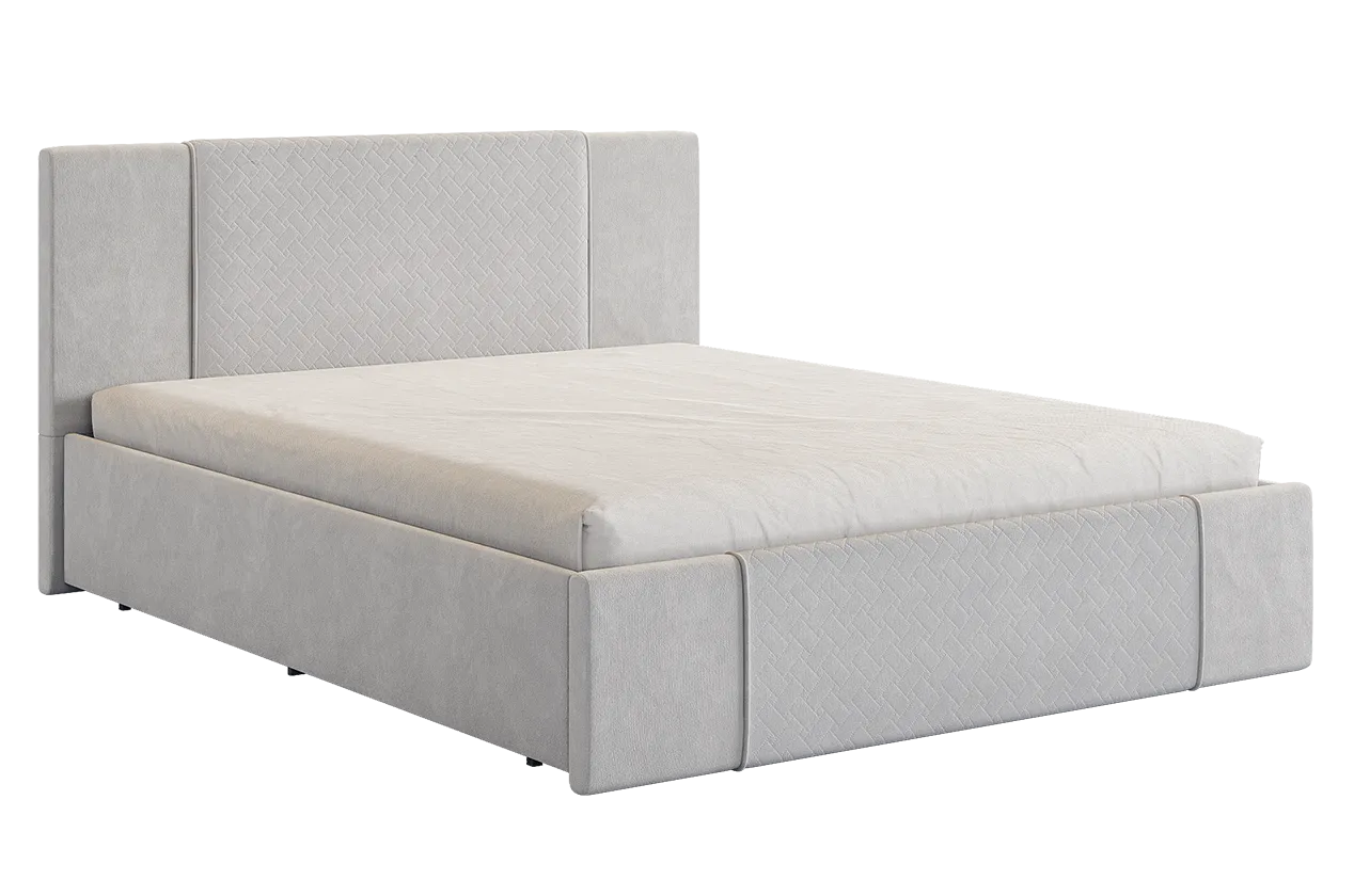 Кровать с основанием Хлоя 160х200 см (галька (велюр))